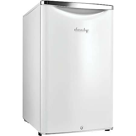 Danby 4.4 Cu.ft. Compact Refrigerator - 4.40 ft³ - Auto-defrost - Auto-defrost - Reversible - 4.40 ft³ Net Refrigerator Capacity - Metallic - Chrome