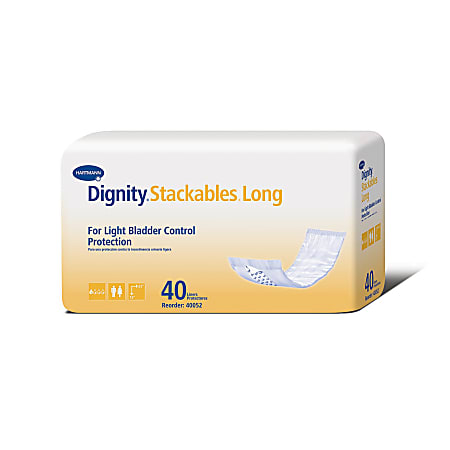 Dignity® Extra Long Barrier-Free Pad, 3 1/2" x 15", Box Of 40