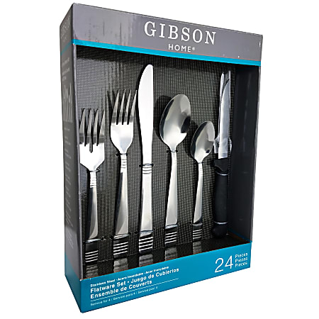 Gibson Palmore Plus 24-Piece Stainless-Steel Flatware Set