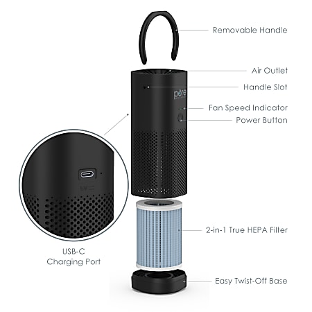 Pure enrichment purezone true top hepa personal air purifier