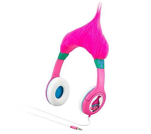 eKids Trolls Youth Over-The-Ear Headphones, Pink, TR-140.EX