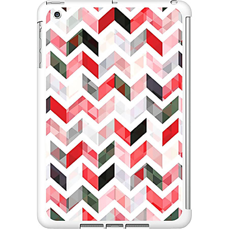 OTM iPad Mini White Glossy Case Ziggy Collection, Red - For Apple iPad mini Tablet - Ziggy - White, Red - Glossy