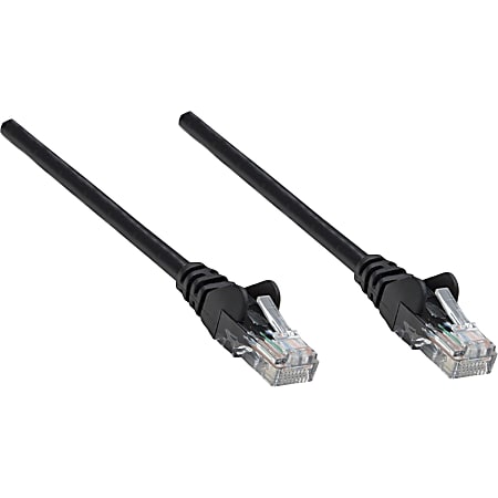 Intellinet Network Solutions Cat5e UTP Network Patch Cable, 3 ft (1.0 m), Black - RJ45 Male / RJ45 Male