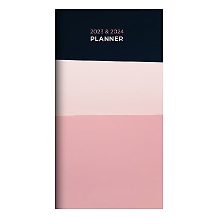 TF Publishing 2-Year Small Monthly Pocket Planner, 3-1/2" x 6-1/2", Block, January 2023 To December 2024