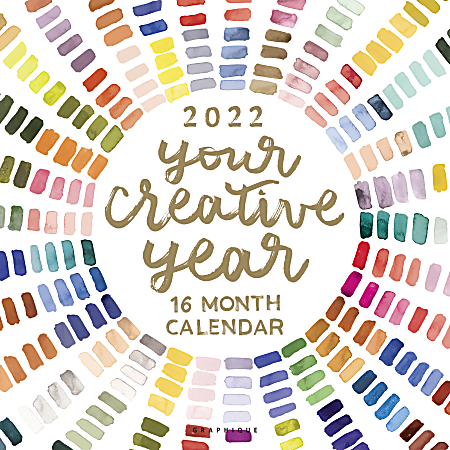 Graphique Inspirational Monthly Wall Calendar, 12" x 12", Creative, January To December 2022, CY062