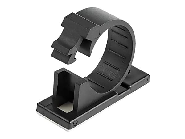 StarTech.com CBMCC3 100 Self Adhesive Cable Management Clips - Ethernet/Network Cable/Office Desk Cord Organizer - Sticky Wire Holder/Clamp Black