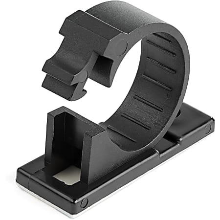 StarTech.com CBMCC3 100 Self Adhesive Cable Management Clips - Ethernet/Network Cable/Office Desk Cord Organizer - Sticky Wire Holder/Clamp Black