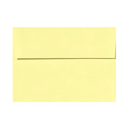 LUX Invitation Envelopes, #4 Bar (A1), Peel & Press Closure, Lemonade Yellow, Pack Of 500