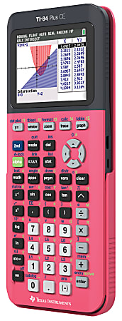 Texas Instruments TI 84 Plus CE Color Graphing Calculator Coral