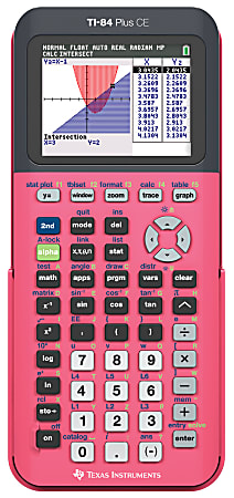 Texas Instruments® TI-84 Plus CE Color Graphing Calculator, Coral