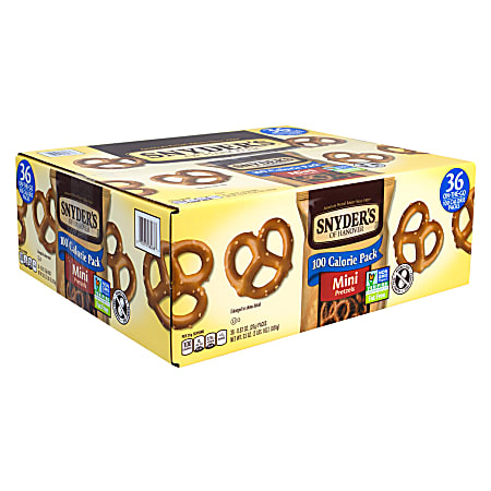 Snyder's Mini Pretzels 100 Calorie Bags 36 Count