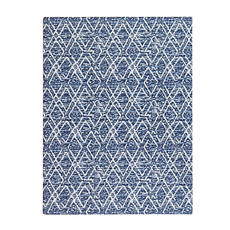 Realspace® Designer Chair Mat, 36"W x 48"D, Blue/Ivory