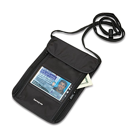 Samsonite® RFID Neck Pouch, Black