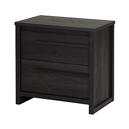 South Shore Tao 2-Drawer Nightstand, 22-1/2"H x 23-3/4"W x 17"D, Gray Oak