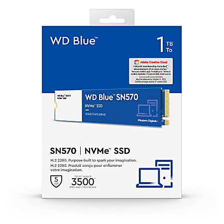 Disco SSD Western Digital SN570 Blue 500gb M2 Int NVMe