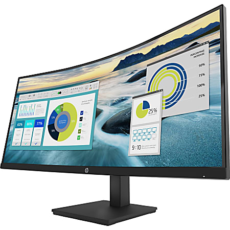 HP P34HC G4 34" WQHD Curved Screen LCD Monitor