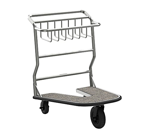 Suncast Commercial Nesting Luggage Cart, Carpet Bottom, 37-1/2”H