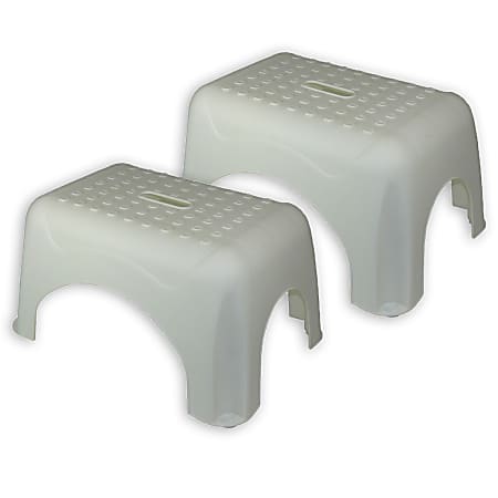 Romanoff Products Step Stools 12 14 H White Pack Of 2 Stools