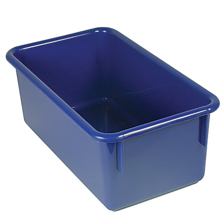 Romanoff Stowaway® Storage Container Without Lid, Medium Size, Blue, Pack Of 5