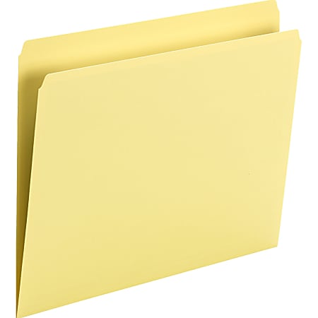 Smead® Top-Tab Colored Folders, 3/4" Expansion, Letter Size, Yellow, Box Of 100 Folders