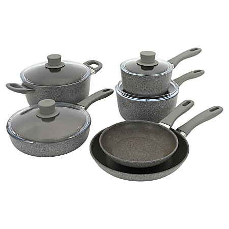 Zwilling Parma Plus 10-Piece Aluminum Nonstick Cookware Set, Gray