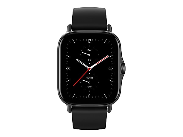 Amazfit GTS 2E - Obsidian black - smart watch with strap - silicone - obsidian black - display 1.65" - Bluetooth - 0.88 oz