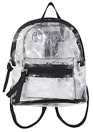 Office Depot® Brand Mini Backpack, 9-1/16"H x 8-1/4"W x 4-1/8"D, Clear
