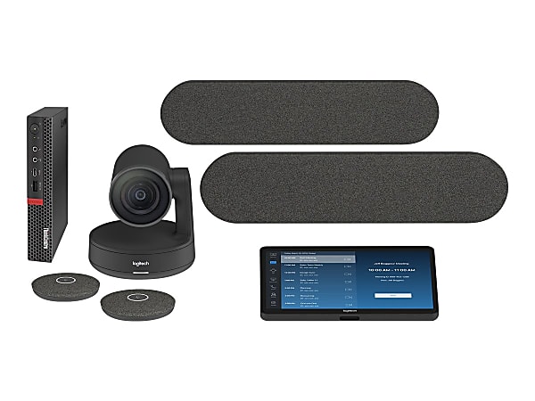 Logitech Tap for Zoom Large Rooms - Video conferencing kit - with Lenovo ThinkSmart Edition Tiny