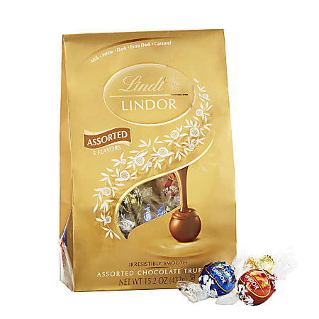 Lindor Chocolate Truffles, Assorted Chocolate Caramel, 15.2 Oz Bag