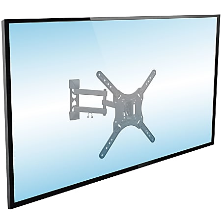 Mount-It! Full-Motion Wall Mount With Swivel For 24 - 55" TVs, 10"H x 11"W x 3.5"D, Black