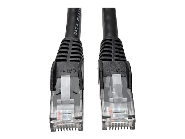 Eaton Tripp Lite Series Cat6 Gigabit Snagless Molded (UTP) Ethernet Cable (RJ45 M/M), PoE, Black, 50 ft. (15.24 m) - Patch cable - RJ-45 (M) to RJ-45 (M) - 50 ft - UTP - CAT 6 - molded, snagless, stranded - black