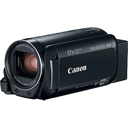 Canon VIXIA HF R800 Digital Camcorder - 3" - Touchscreen LCD - CMOS - Full HD - Black - 16:9 - 2.1 Megapixel Video - MP4, MPEG-4 - 32x Optical Zoom - 1140x Digital Zoom - Hybrid (IS) - HDMI - USB - SD, SDHC, SDXC, Wireless LAN SD - Memory Card