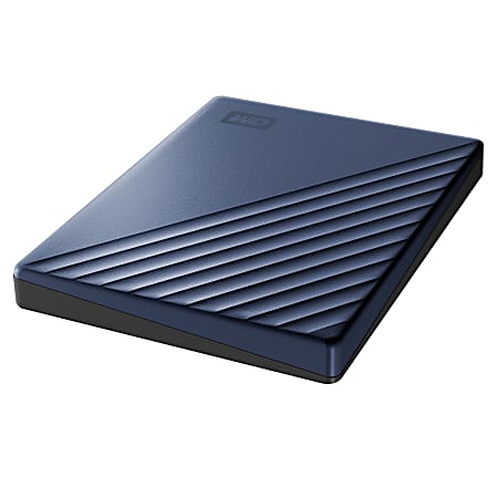 Western Digital&reg; My Passport&trade; Ultra 4TB Portable External Hard Drive, 64MB Cache, WDBFTM0040BBL-WESN, Blue/Black