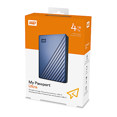Western Digital My Passport Ultra 4TB Portable External Hard Drive