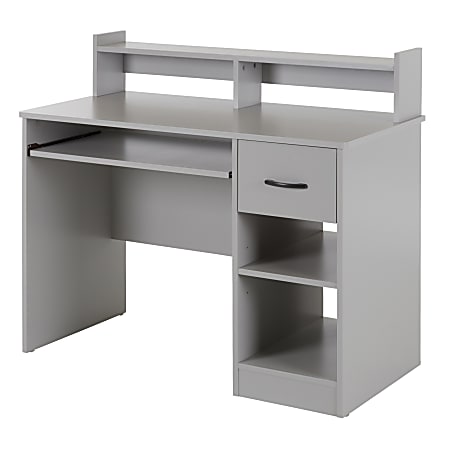 South Shore Axess Desk with Keyboard Tray, Soft Gray