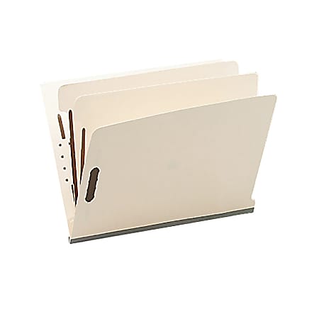 SJ Paper Top-Tab Economy Classification Folders, Legal Size, 2 Dividers, 35% Recycled, Manila, Box Of 25