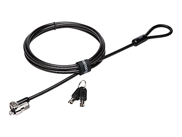 Kensington MicroSaver 2.0 Keyed Laptop Lock - Patented T-bar/Key Lock - Black, Silver - Carbon Steel - For Notebook - TAA Compliant