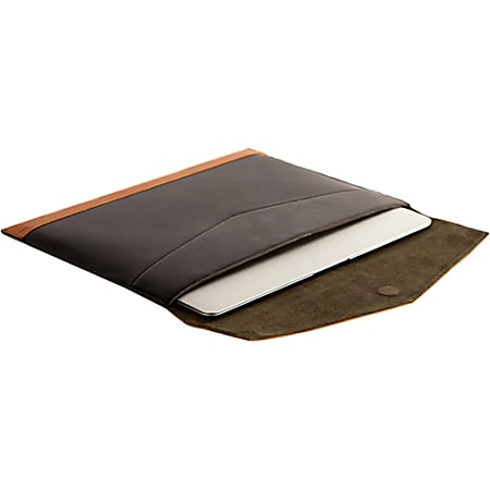 Griffin Beamhaus Carrying Case (Envelope) for 13" MacBook Air - Tan, Black - Scratch Resistant Interior - Leather, Suede Interior