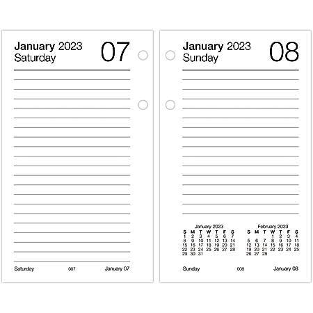 Office Depot Brand Daily Desk Calendar Refill 3 12 x 6 White January To  December 2023 SP717D50 - Office Depot