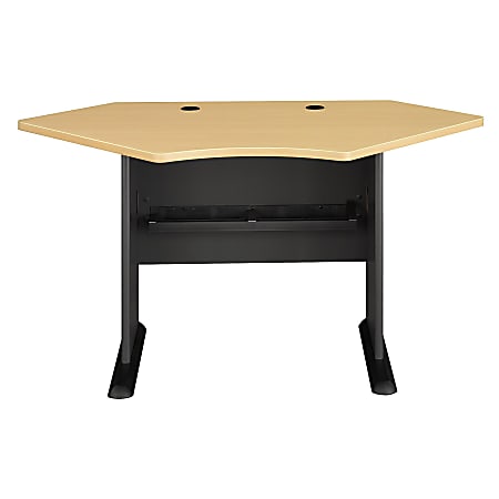 Bush Business Furniture Office Advantage Corner Desk 42"W, Beech/Slate, Standard Delivery