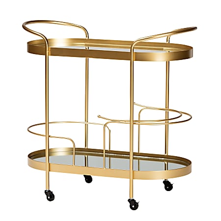 Baxton Studio Modern And Contemporary Glam Oval 2-Tier