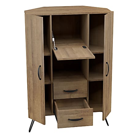 Inval 48 H Retro Corner Multifunctional Cabinet AmarettoBlack