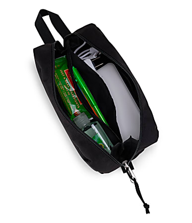 Jansport Perfect Pencil Pouch 4 x 3 100percent Recycled Black Office Depot