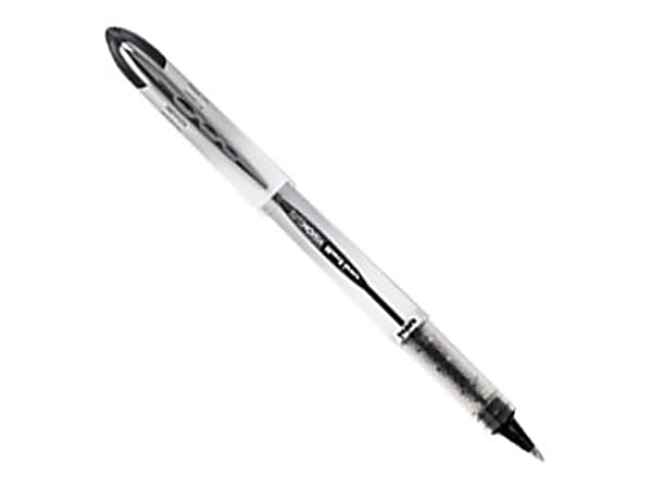 Uni-Ball Vision Elite Rollerball Pen, Bold Point, 0.8 mm, Light Gray Barrel, Red Ink