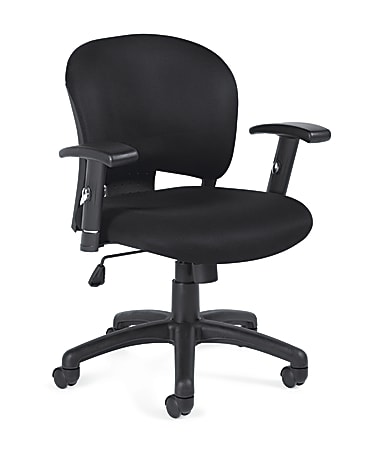 Offices To Go™ Low-Back Chair, Mesh Back, 35"H x 23 1/2"W x 26 1/2"D, Black