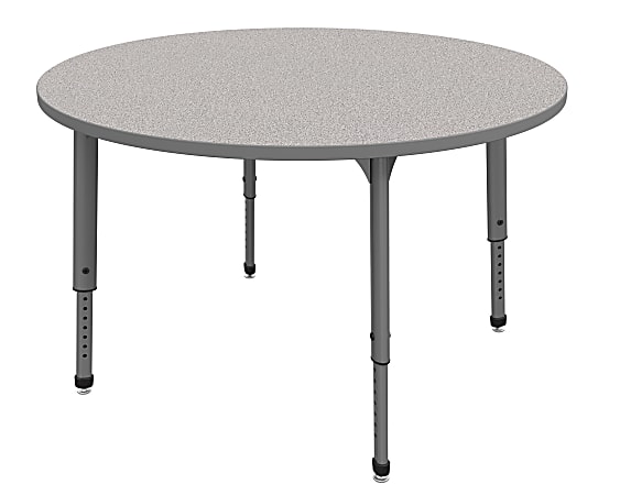 Marco Group™ Apex™ Series Round Adjustable Tables, 30"H x 48"W x 48"D, Gray Nebula/Gray