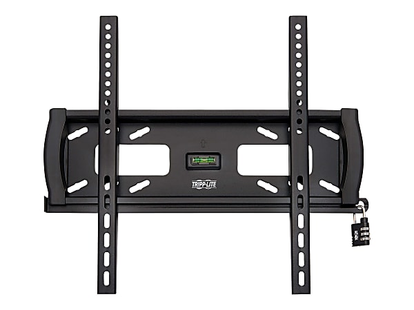 Tripp Lite Heavy-Duty Fixed Security Display TV Wall Mount for 32" to 55" TVs and Monitors, Flat or Curved Screens - Bracket - for flat panel - lockable - steel - black - screen size: 32"-55" - wall-mountable