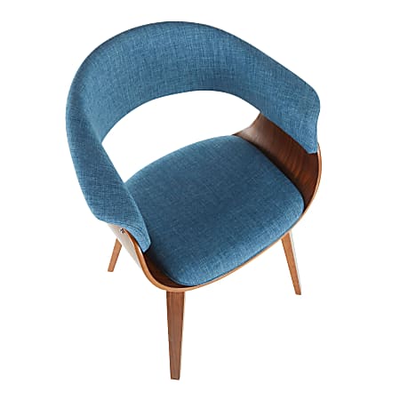 LumiSource Vintage Mod Chair WalnutBlue ODP Business Solutions