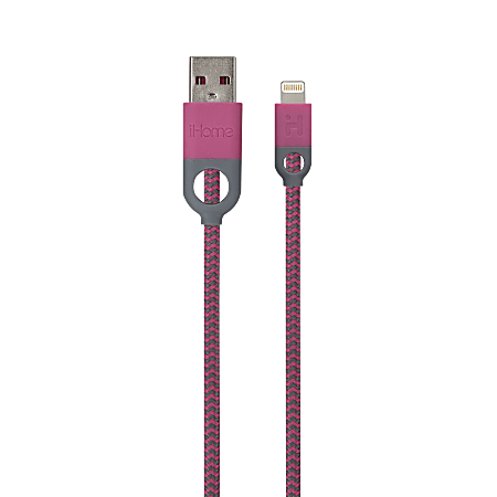 iHome Lightning Cable, 5', Pink