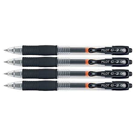 Pilot G 2 Retractable Gel Pens Ultra Fine Point 0.38 mm Black